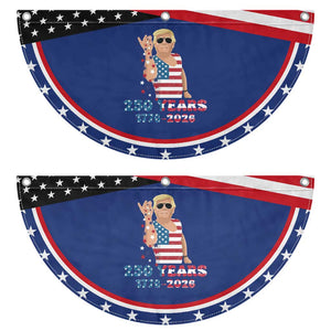 250 Years American Anniversary Patriotic Fan Flag Trump 4th of July