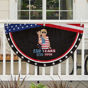 250 Years American Anniversary Patriotic Fan Flag Trump 4th of July