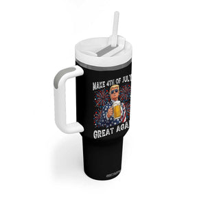 Trump Make 4th of July Great Again Tumbler With Handle Funny Drinking Beer TS14 Print Your Wear