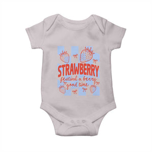 Strawberry Festival Baby Onesie 1968 A Berry Good Time Summer TS14 Ice Gray Print Your Wear