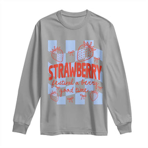 Strawberry Festival Long Sleeve Shirt 1968 A Berry Good Time Summer TS14 Sport Gray Print Your Wear