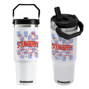 Strawberry Festival Flip Straw Tumbler 1968 A Berry Good Time Summer TS14 One Size: 30 oz White Print Your Wear