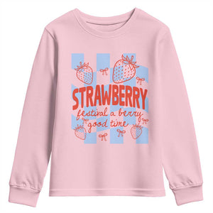 Strawberry Festival Youth Sweatshirt 1968 A Berry Good Time Summer TS14 Light Pink Print Your Wear