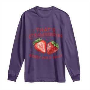 That’s Strawberries Long Sleeve Shirt Summer Fruit Festival TS14 Purple Print Your Wear