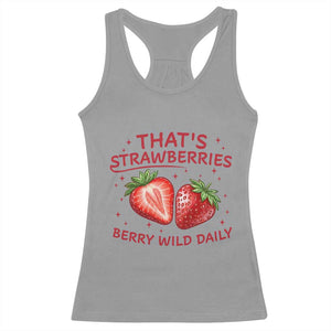 That’s Strawberries Racerback Tank Top Summer Fruit Festival TS14 Sport Gray Print Your Wear