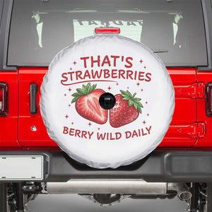 That’s Strawberries Spare Tire Cover Summer Fruit Festival TS14 White Print Your Wear