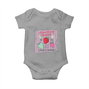Strawberry Festival Baby Onesie Summer Fruit Vibes TS14 Sport Gray Print Your Wear