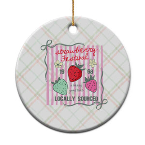 Strawberry Festival Ceramic Ornament Summer Fruit Vibes TS14 1pc Christmas Plaid Print Your Wear