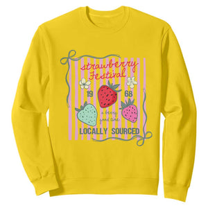 Strawberry Festival Sweatshirt Summer Fruit Vibes TS14 Daisy Print Your Wear