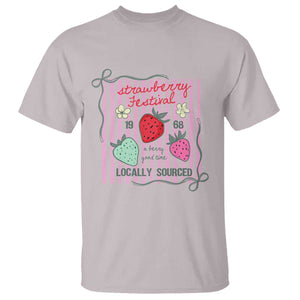 Strawberry Festival T Shirt Summer Fruit Vibes TS14 Ice Gray Print Your Wear