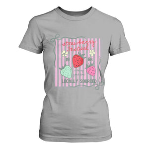 Strawberry Festival T Shirt For Women Summer Fruit Vibes TS14 Sport Gray Print Your Wear