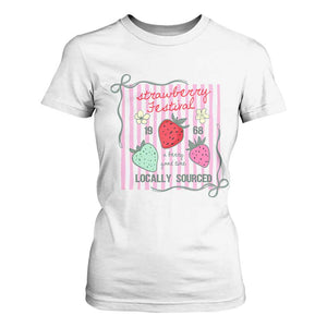 Strawberry Festival T Shirt For Women Summer Fruit Vibes TS14 White Print Your Wear