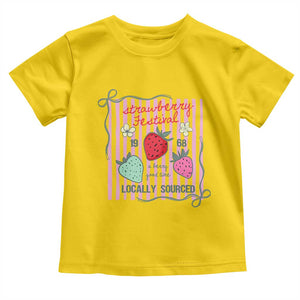 Strawberry Festival Toddler T Shirt Summer Fruit Vibes TS14 Daisy Print Your Wear