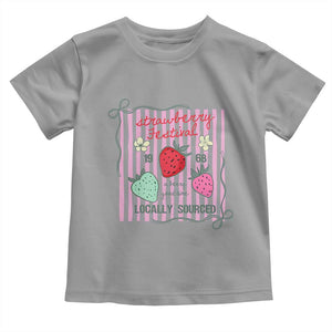 Strawberry Festival Toddler T Shirt Summer Fruit Vibes TS14 Sport Gray Print Your Wear
