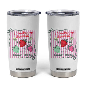 Strawberry Festival Tumbler Cup Summer Fruit Vibes TS14 White Print Your Wear