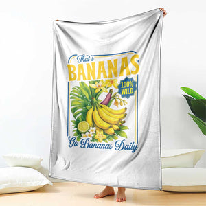 That's Bananas Throw Blanket Funny Banana Summer Fruit Food Pun TS14 Print Your Wear