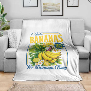 That's Bananas Throw Blanket Funny Banana Summer Fruit Food Pun TS14 Print Your Wear