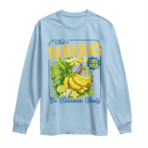 That's Bananas Long Sleeve Shirt Funny Banana Summer Fruit Food Pun TS14 Light Blue Print Your Wear