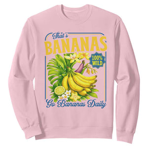 That's Bananas Sweatshirt Funny Banana Summer Fruit Food Pun TS14 Light Pink Print Your Wear
