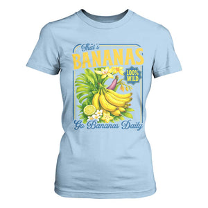 That's Bananas T Shirt For Women Funny Banana Summer Fruit Food Pun TS14 Light Blue Print Your Wear