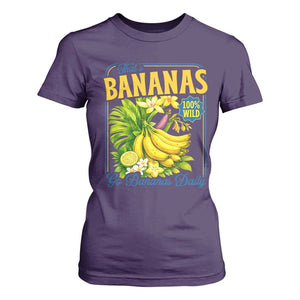 That's Bananas T Shirt For Women Funny Banana Summer Fruit Food Pun TS14 Purple Print Your Wear