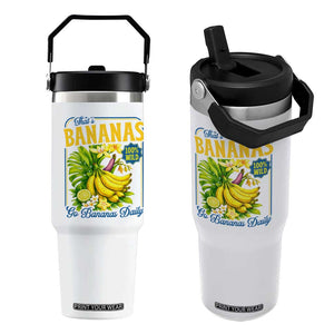 That's Bananas Flip Straw Tumbler Funny Banana Summer Fruit Food Pun TS14 One Size: 30 oz White Print Your Wear
