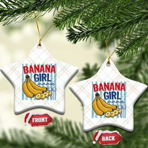 Banana Girl Summer Ceramic Ornament Summer Fruit Beach Vacation TS14 Print Your Wear