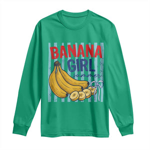 Banana Girl Summer Long Sleeve Shirt Summer Fruit Beach Vacation TS14 Irish Green Print Your Wear