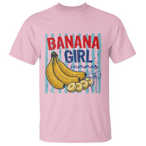 Banana Girl Summer T Shirt Summer Fruit Beach Vacation TS14 Light Pink Print Your Wear