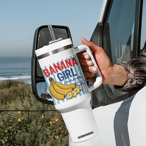 Banana Girl Summer Tumbler With Handle Summer Fruit Beach Vacation TS14 Print Your Wear