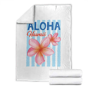 Aloha Hawaii Throw Blanket Hibiscus Flower Tropical Beach Vacation