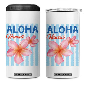 Aloha Hawaii 4 in 1 Can Cooler Tumbler Hibiscus Flower Tropical Beach Vacation