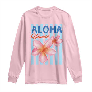 Aloha Hawaii Long Sleeve Shirt Hibiscus Flower Tropical Beach Vacation