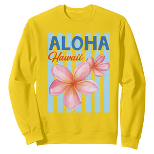 Aloha Hawaii Sweatshirt Hibiscus Flower Tropical Beach Vacation