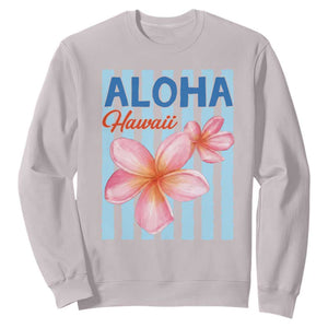 Aloha Hawaii Sweatshirt Hibiscus Flower Tropical Beach Vacation