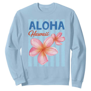 Aloha Hawaii Sweatshirt Hibiscus Flower Tropical Beach Vacation
