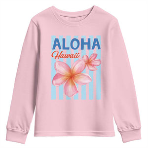 Aloha Hawaii Youth Sweatshirt Hibiscus Flower Tropical Beach Vacation