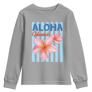 Aloha Hawaii Youth Sweatshirt Hibiscus Flower Tropical Beach Vacation