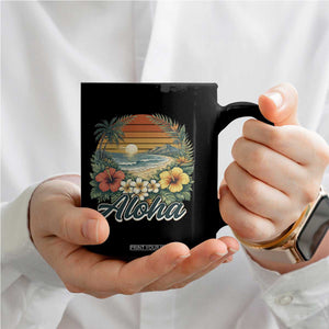 Aloha Hawaii Summer Coffee Mug Vintage Tropical Beach Graphic