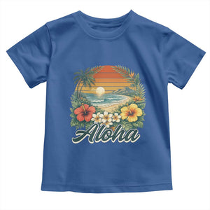 Aloha Hawaii Summer Toddler T Shirt Vintage Tropical Beach Graphic