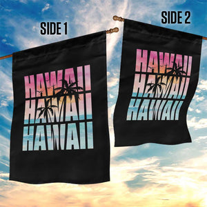 Hawaii Summer Vacation Garden Flag Vintage Tropical Beach Graphic