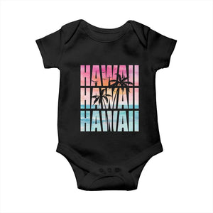 Hawaii Summer Vacation Baby Onesie Vintage Tropical Beach Graphic