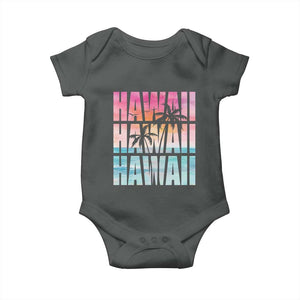 Hawaii Summer Vacation Baby Onesie Vintage Tropical Beach Graphic