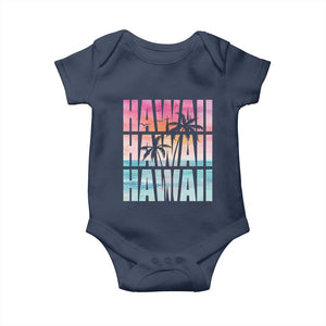 Hawaii Summer Vacation Baby Onesie Vintage Tropical Beach Graphic