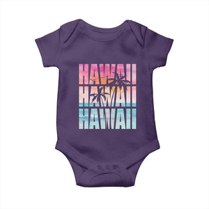 Hawaii Summer Vacation Baby Onesie Vintage Tropical Beach Graphic