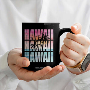 Hawaii Summer Vacation Coffee Mug Vintage Tropical Beach Graphic