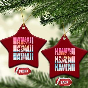 Hawaii Summer Vacation Ceramic Ornament Vintage Tropical Beach Graphic TS14 Print Your Wear
