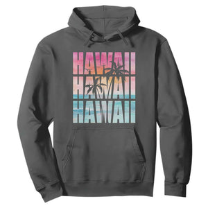 Hawaii Summer Vacation Hoodie Vintage Tropical Beach Graphic TS14 Dark Heather Print Your Wear