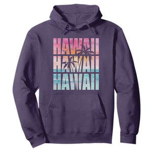 Hawaii Summer Vacation Hoodie Vintage Tropical Beach Graphic TS14 Purple Print Your Wear