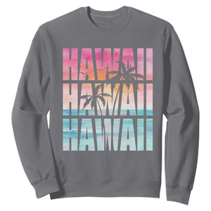 Hawaii Summer Vacation Sweatshirt Vintage Tropical Beach Graphic